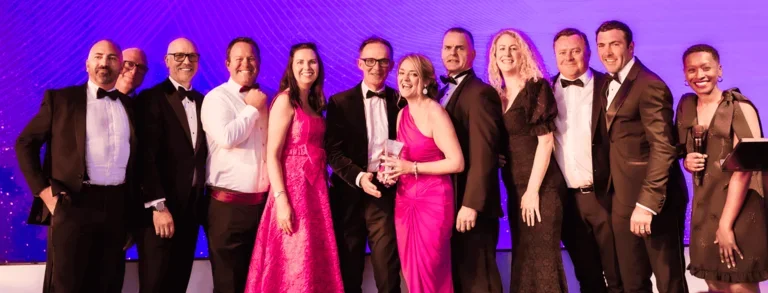 The Logicalis UK&I team receiving the award at the NetApp ceremony